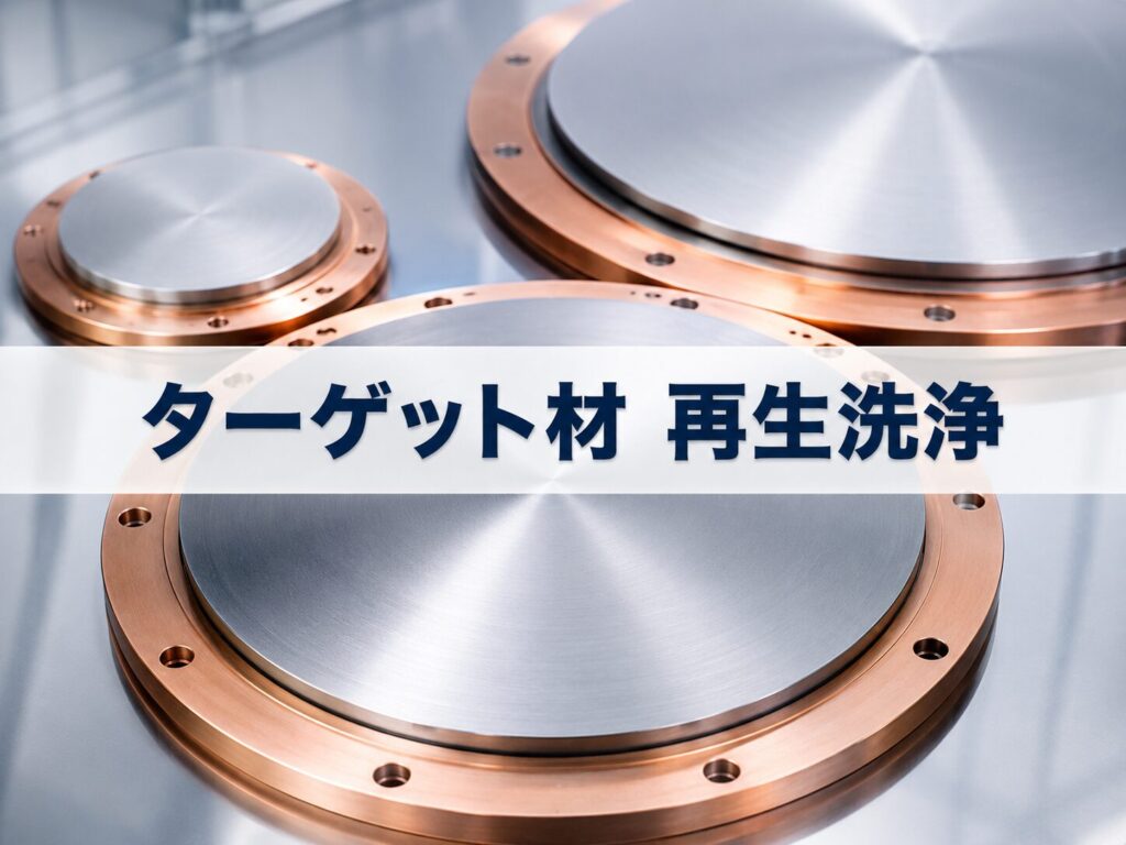 使用済みターゲット材の再生洗浄によるコストダウン提案